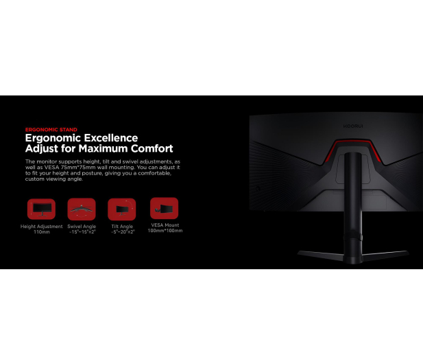 KOORUI G3441VC VA Curved 180 Hz 1ms - 1365787 - zdjęcie 17